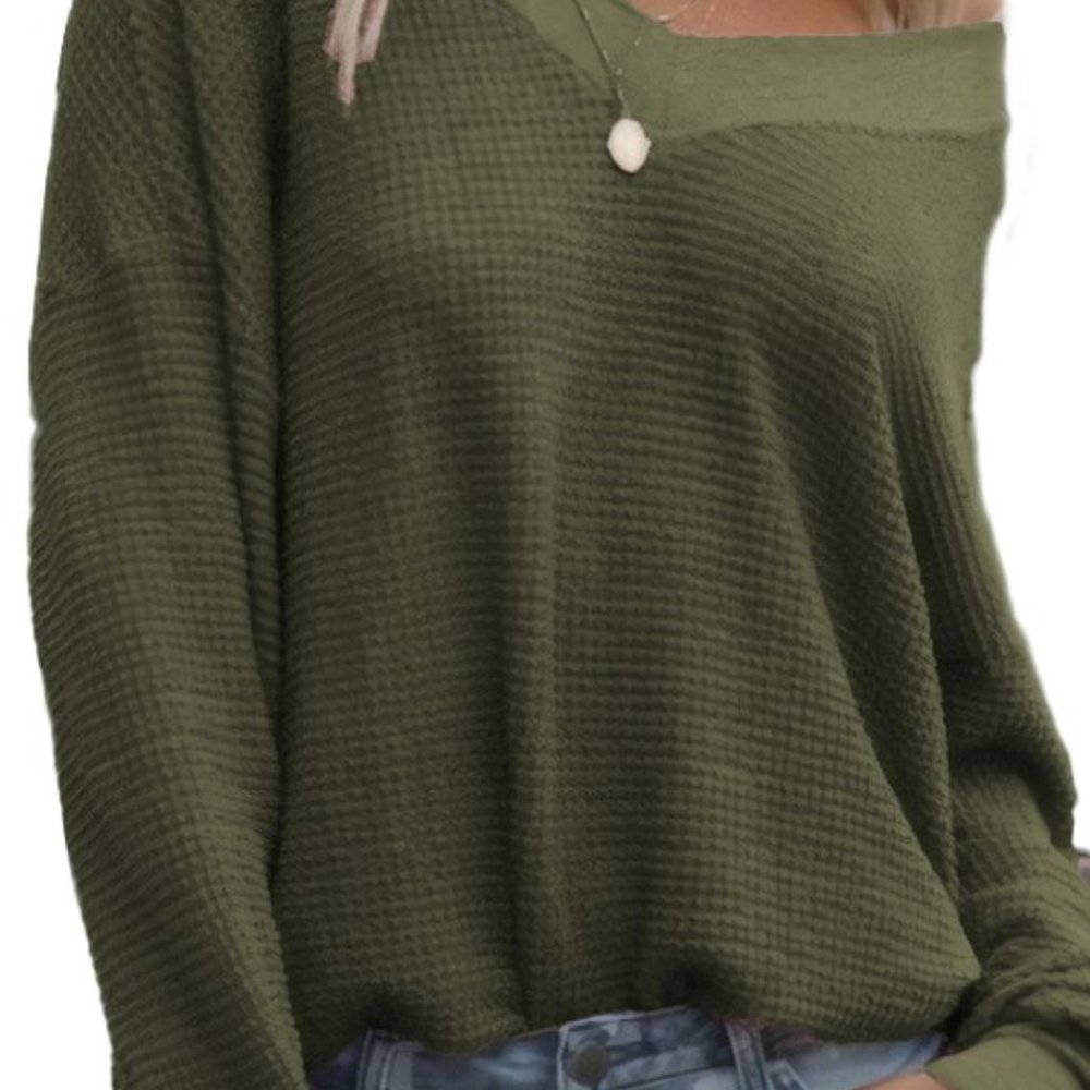 Stone Wash Purple Off Shoulder Loose Fit Top - Picture 4 of 4